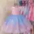 WFRV Vestido De Bebê Fofo De Renda Tutu Noiva Festa De Casamento Laço Princesa Menina Inafnt De 1 Aniversário